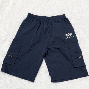 Men Alpha Industries Cargo Shorts Lightweight in Dark Navy Size 2XL